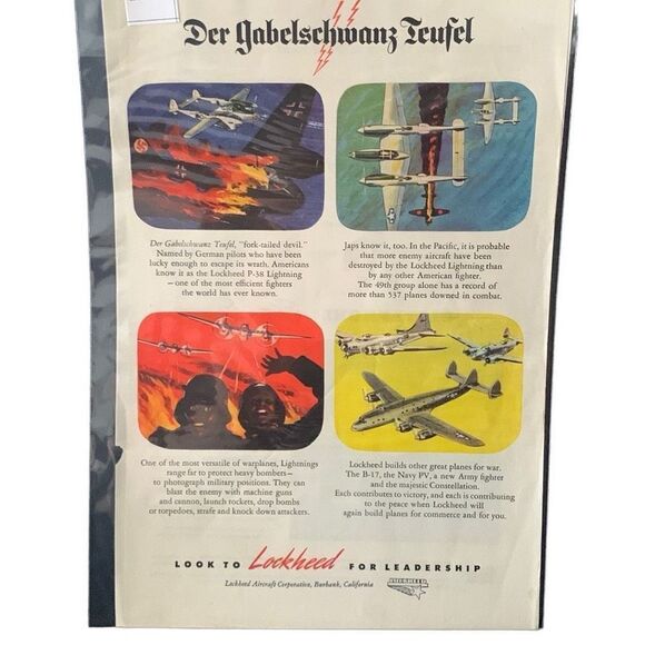 Vintage 1945 Lockheed For Leadership Ad Advertisement - Picture 3 of 4